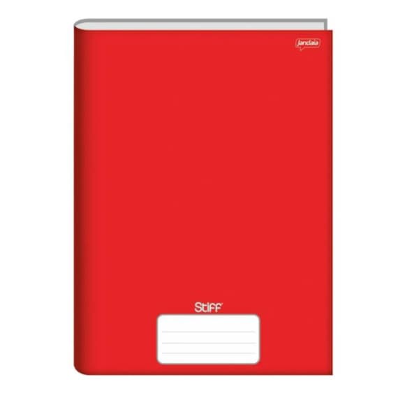 CADERNO BROCHURA CAPA DURA STIFF 96 FOLHAS VERMELHO - JANDAIA