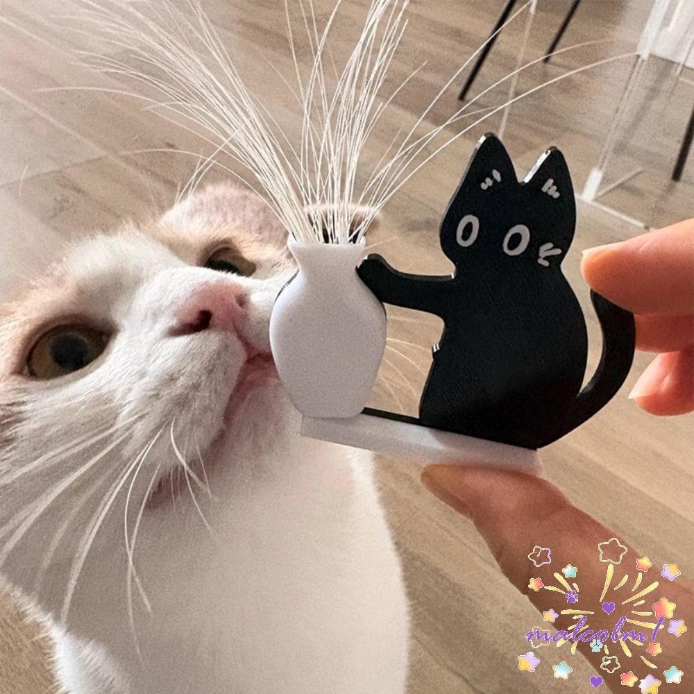 MALCOLM1 Coletor De Pêlos De Gato , Preto Empurrando Geladeira Criativa Para Gatos , Base