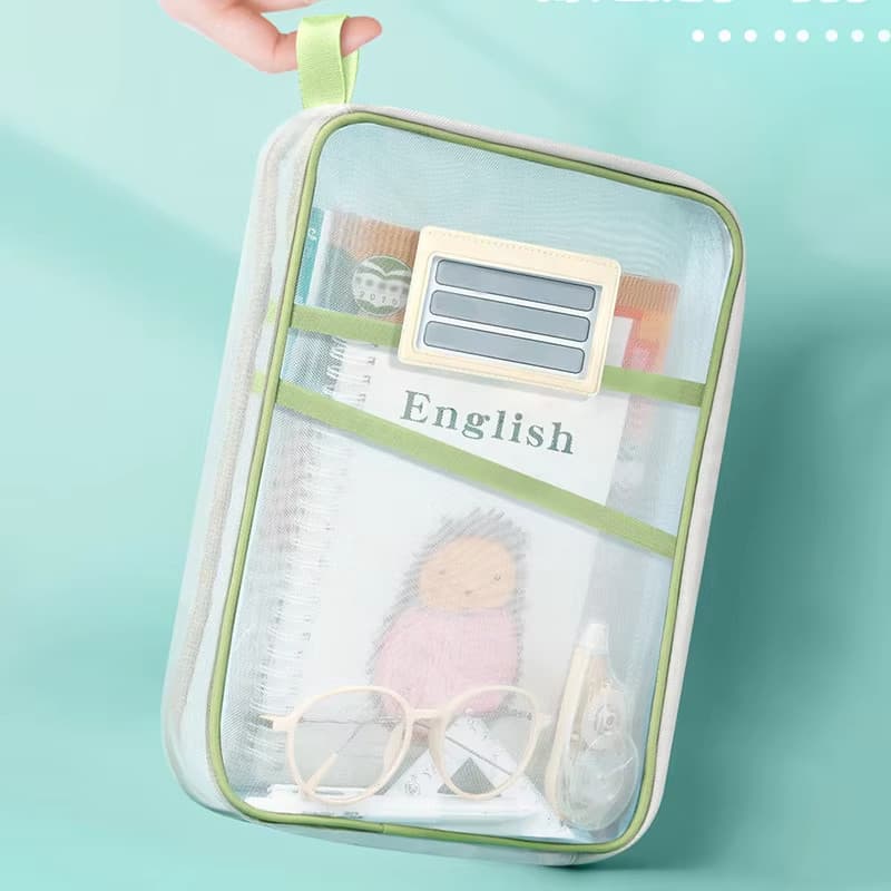 Organizador de Arquivos Portátil de Grande Capacidade Bolsa deMalha Multicamadas de Documentos A4
