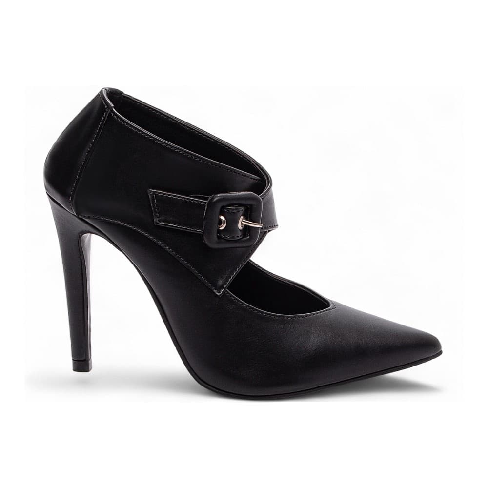 Sapato Scarpin Salto Alto 12cm Fechado Bico Fino Preto