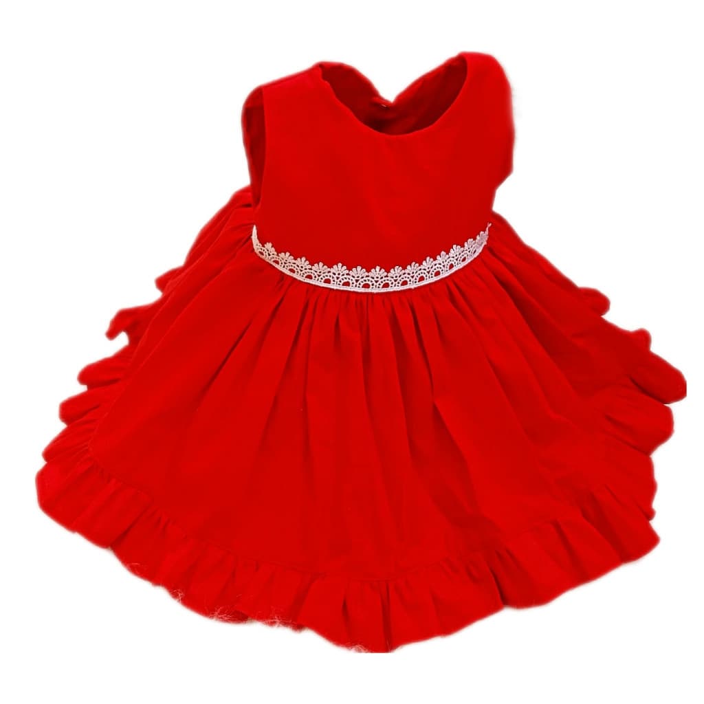 Vestido Infantil Bebê Menina Vermelho Natal Festas Linda - Tam. P ao 3 anos | Diversas Cores