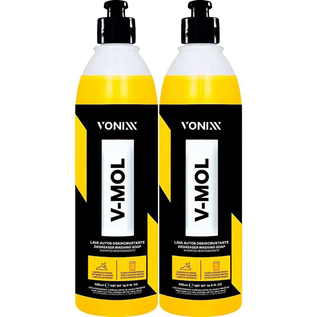 Kit 2 V-MOL Shampoo Desengraxante Lavagem Automotiva Vonixx