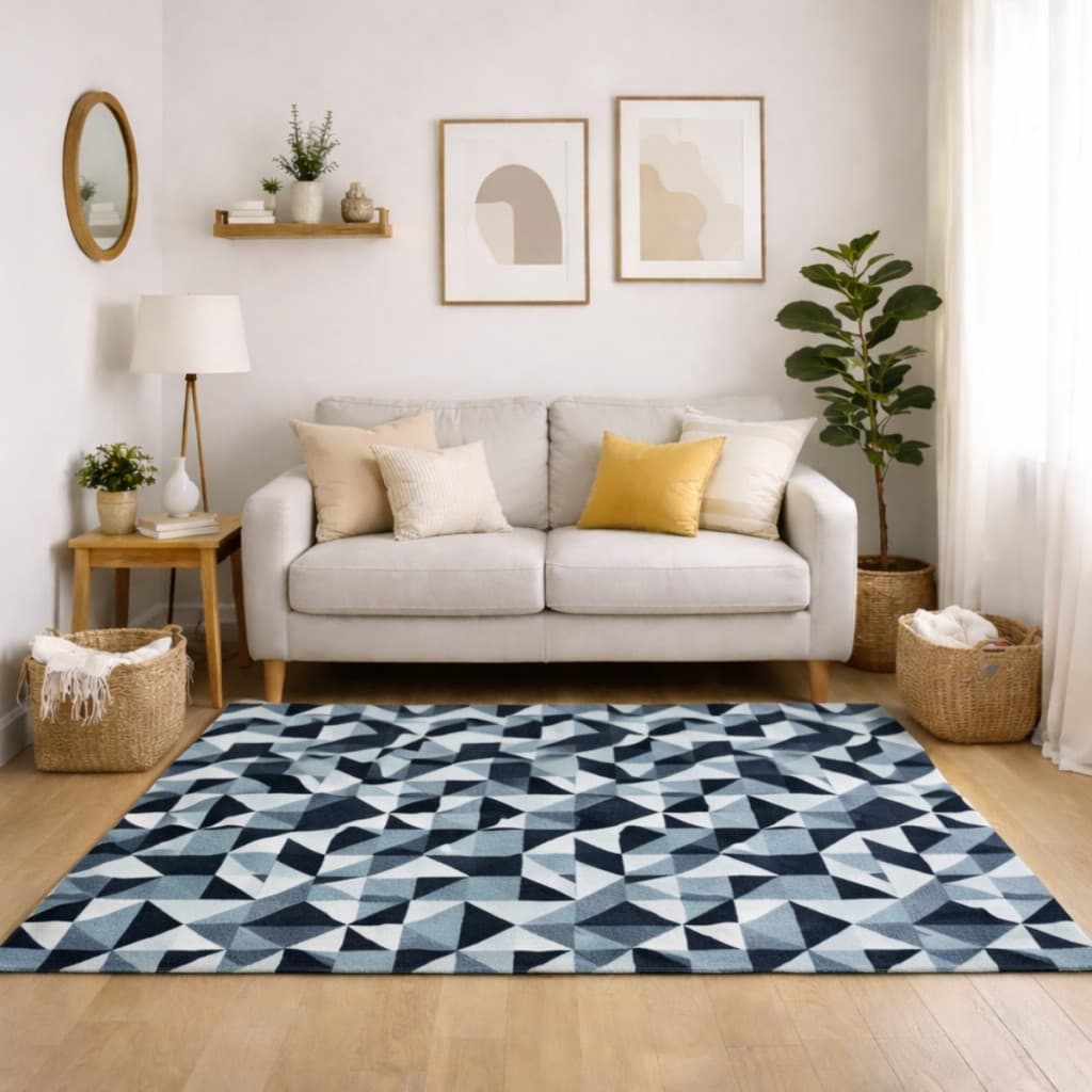 Tapete Jacquard 2,00x1,36 Antiderrapante Sala Quarto Belga