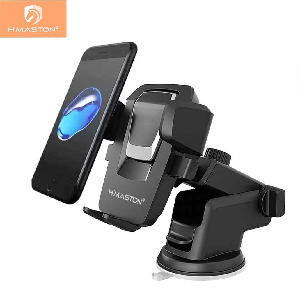 Suporte Celular Veicular Carro Automóvel Saída Ajustável 360° Firme Anti-Vibração H'maston CJ-02