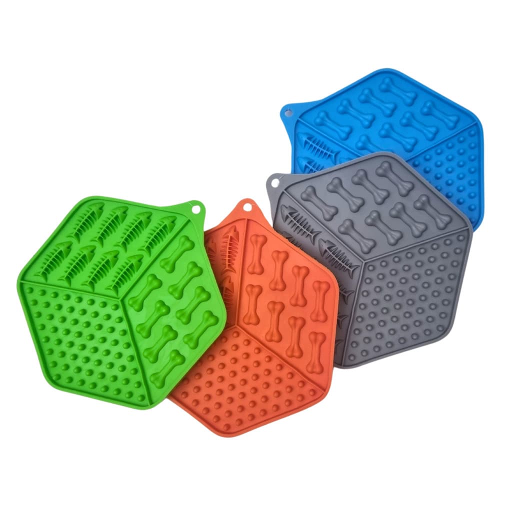 Tapete de Lamber para Cachorro e Gato, Comedouro Lento para Pet, Tapete de Silicone para PET
