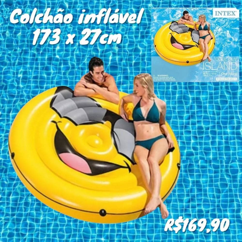 COLCHAO INFLAVEL SMILE 173 X 27 CM