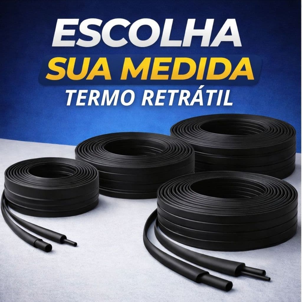 ESPAGUETE TUBO TERMORETRÁTIL ISOLANTE 1,6MM A 12MM ESCOLHA A SUA MEDIDA