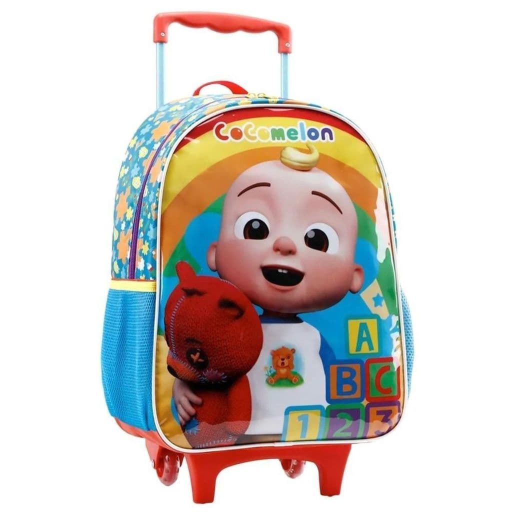 Mochila Rodinhas Cocomelon Infantil Escolar 16" Xeryus