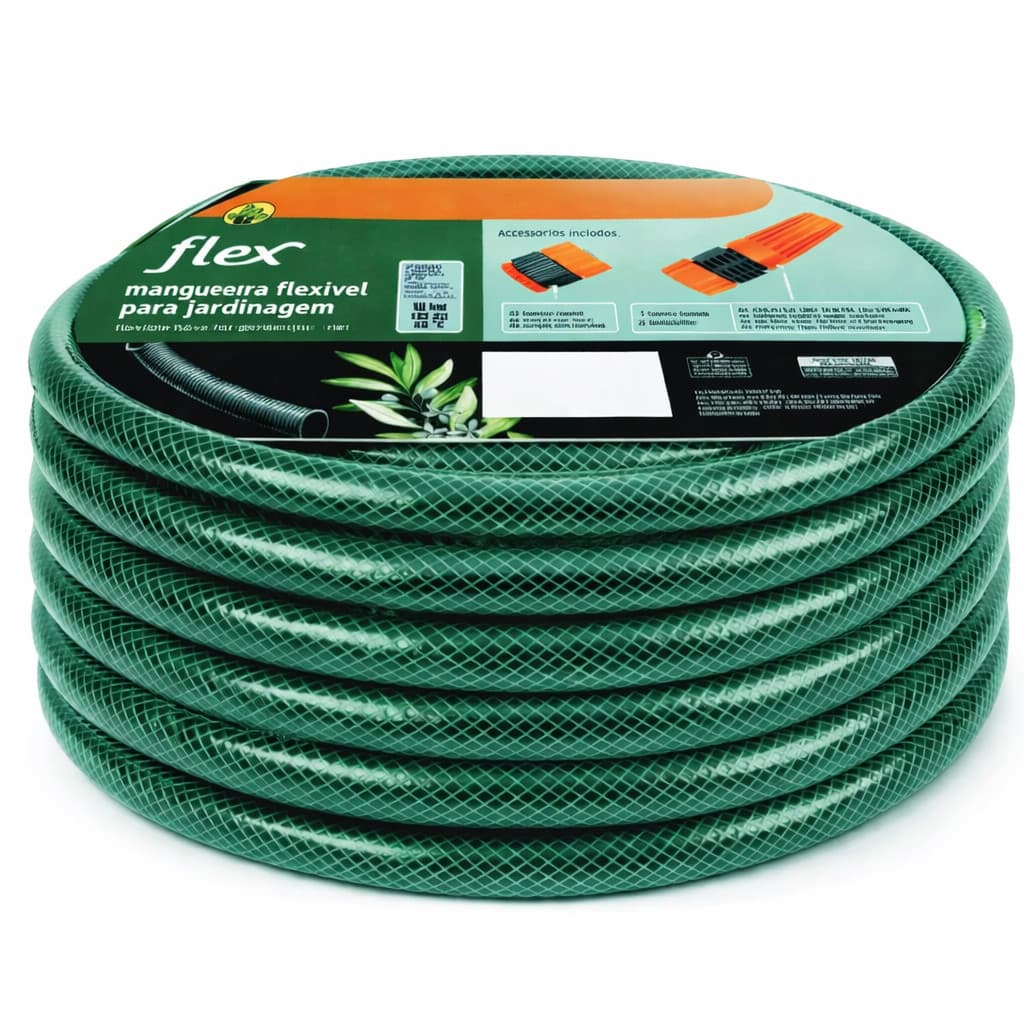 Mangueira De Jardim Trançada Flexível De Pvc Com Esguicho