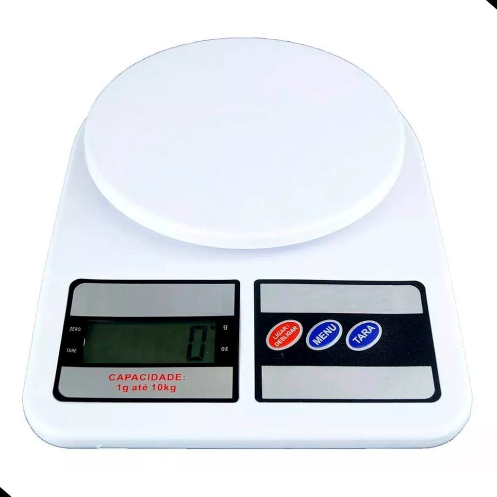 Balança Digital De Cozinha 10Kg Alta Precisão Portátil Versátil Confeitaria Fitness Dieta