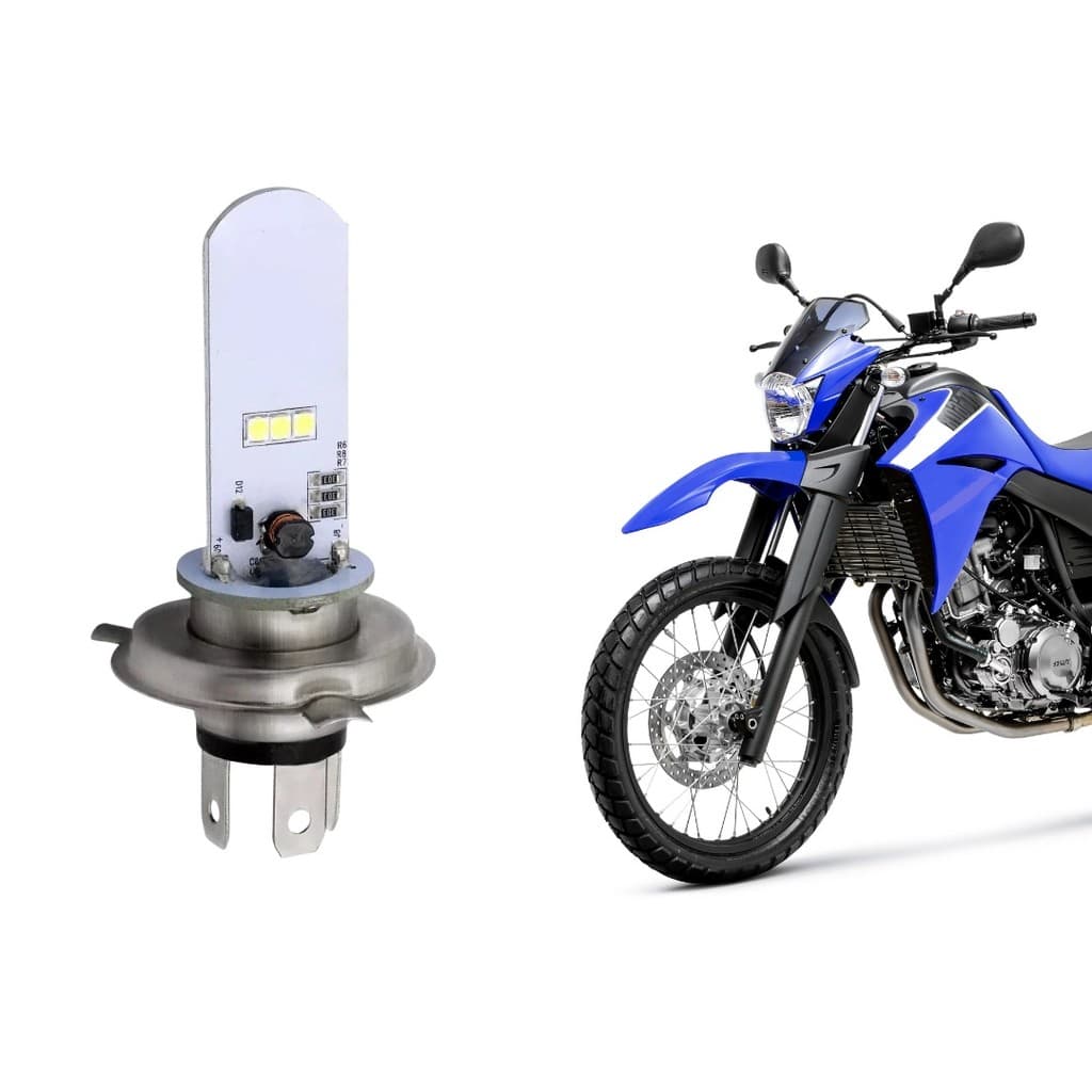 Lâmpada Farol Super Led Moto Yamaha XT H4 6500K