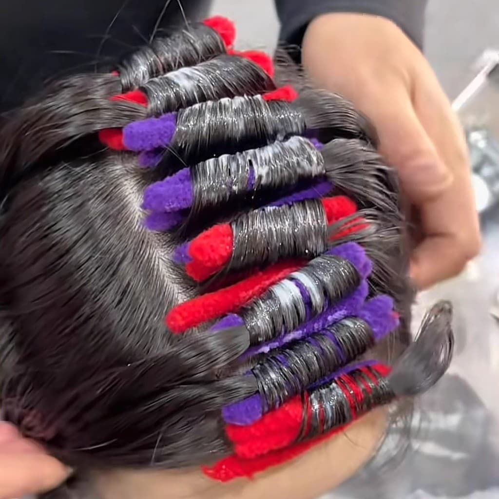 Perm cabelo encaracolado masculino fogos de artifício perm Morgan perm barbearia perm fogos de artifício barra de raiz d