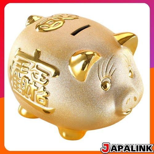 Cofrinho em forma de porco dourado EINEY, para atrair boa sorte, dinheiro e fortuna, item de Feng Shui, decorativo, por