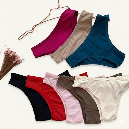 Kit 5 Calcinhas 100% Algodão Cores Sortidas Conforto Lisa Básica Dia a Dia Antialérgica Pele Sensível Não Aperta