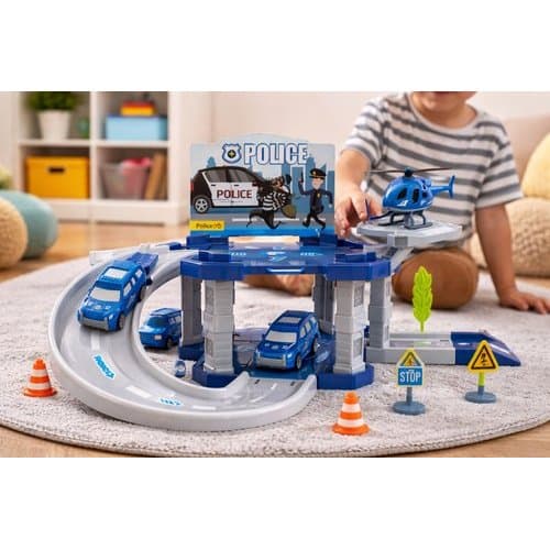Brinquedo Infantil Estação Policial Conjunto Veículos Educativos