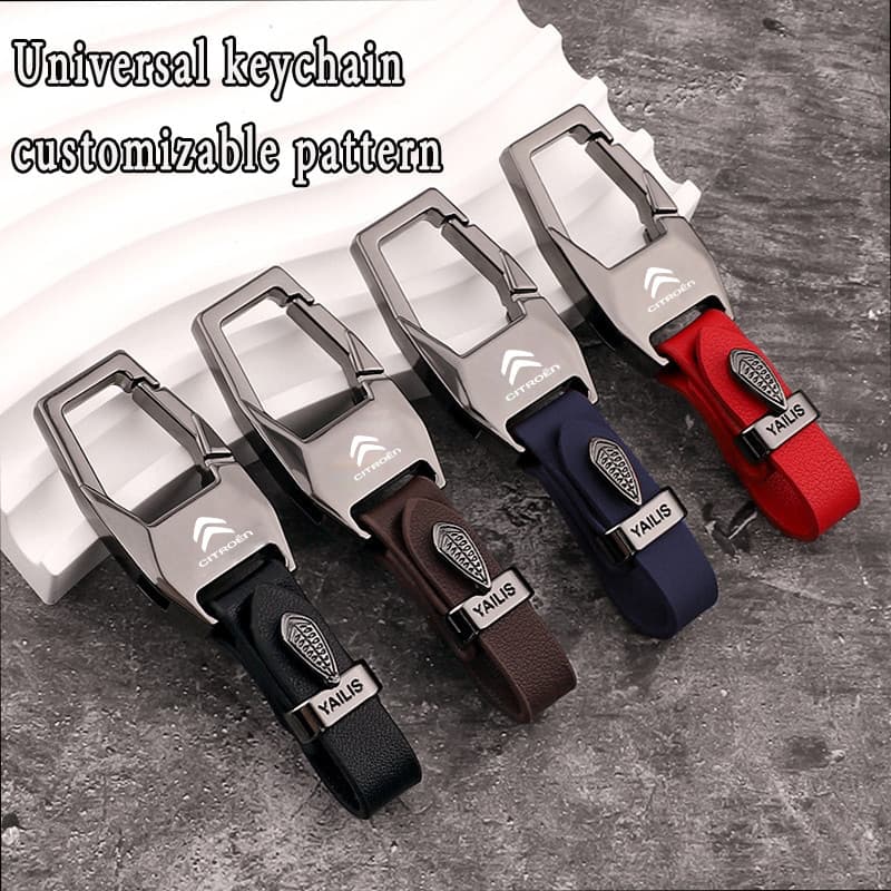 Chaveiro De Couro De Liga De Zinco Citroen Criativo Anti Perda Carro Adequado Para C4 Pallas C3 Cactus C5 DS5 DS7