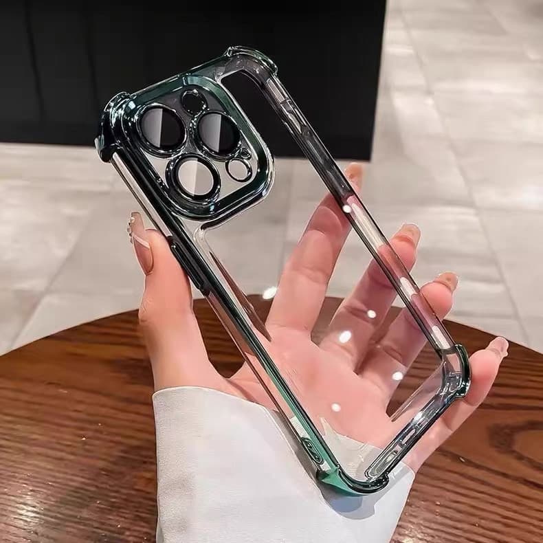 Capa De Telefone Galvanizada De Quatro Cantos À Prova De Choque Compatível Com iPhone 17 16 15 14 13 12 11 Pro Max Plus