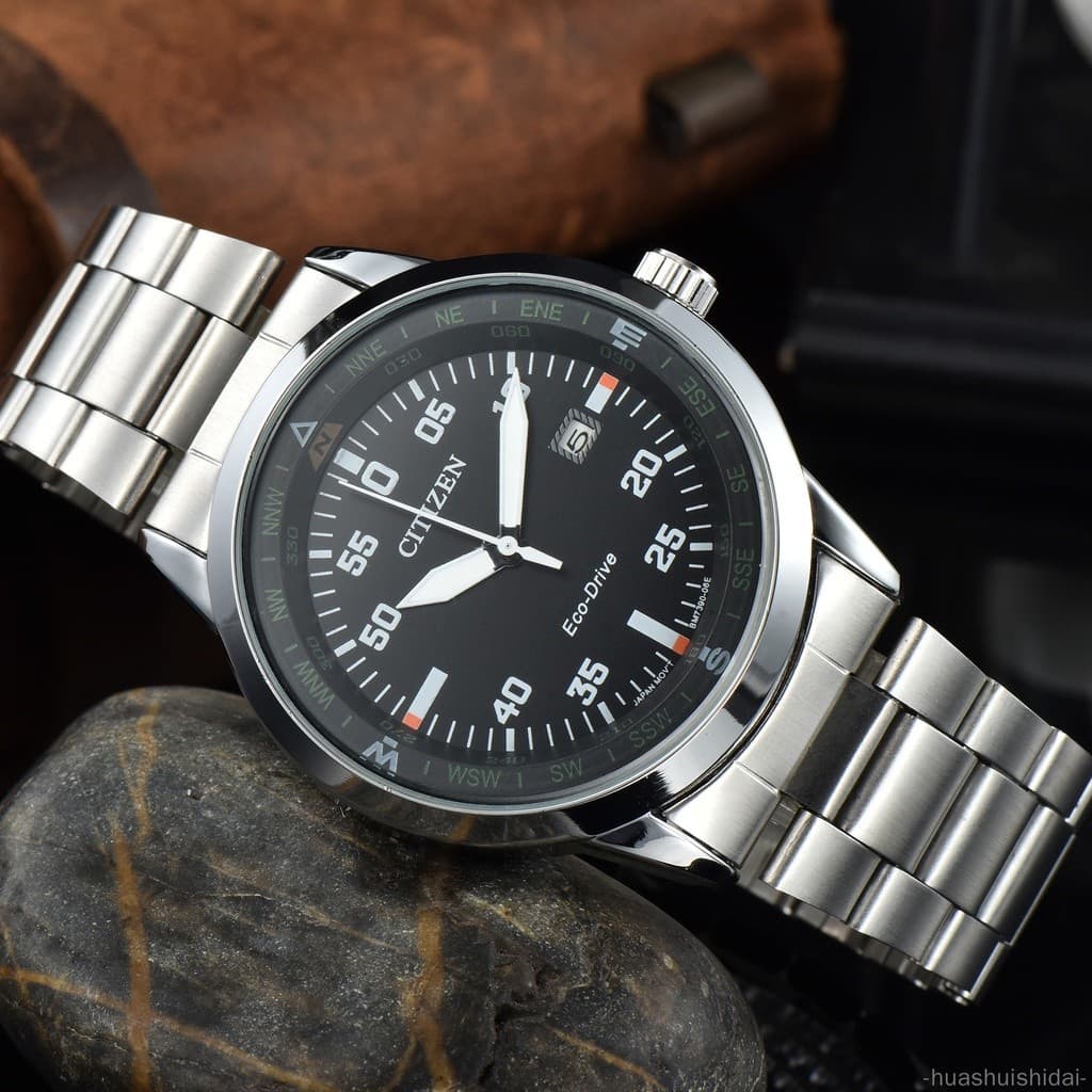 Atemporal Clássico Minimalista Moda Quartzo Relógio De Pulso Masculino Pulseira De Aço CTN