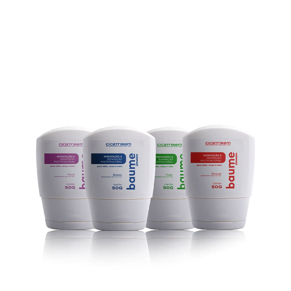 Baume Hidratante Cicatribem Sensation 50g Rosto Corpo e Mãos Babalu Floral Fresh Sensual