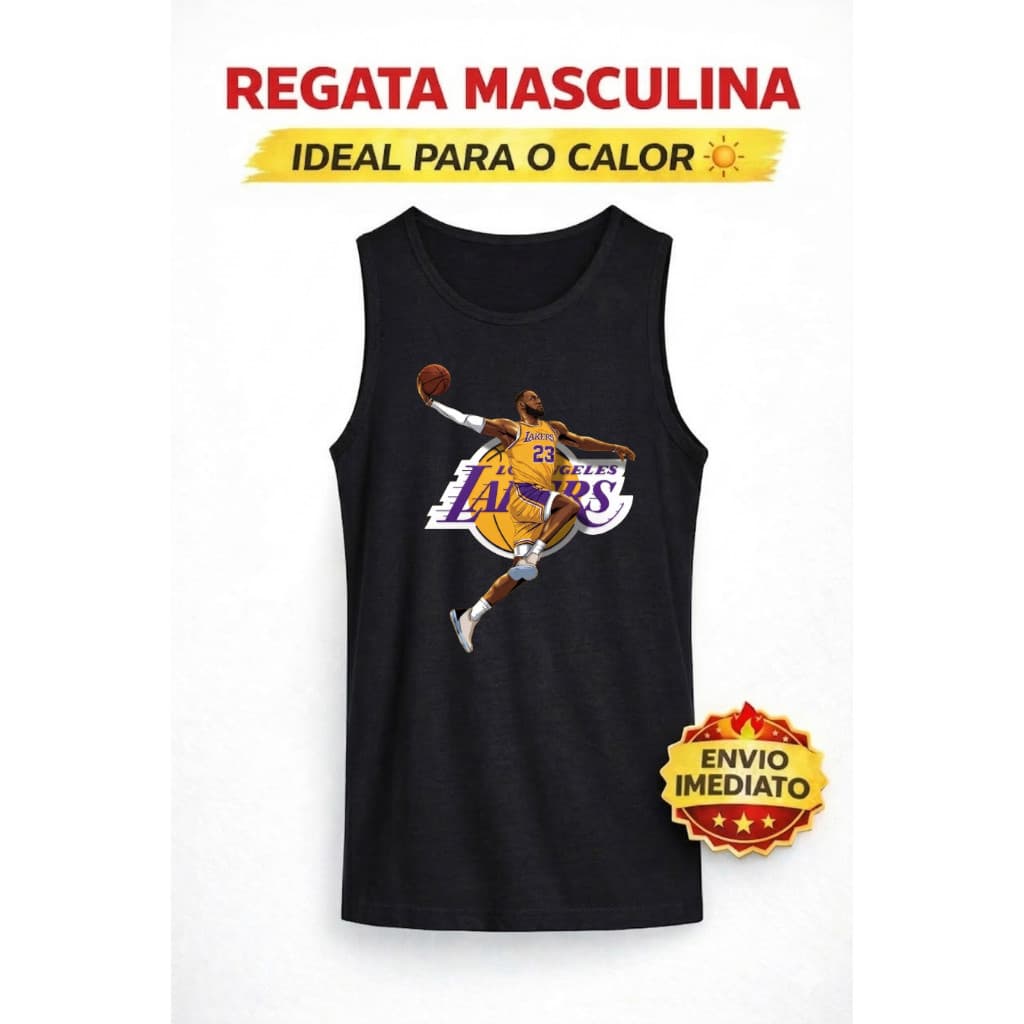 Camiseta Regata Masculina Basquete Estampada Camisa Basket Streetwear Academia Verão