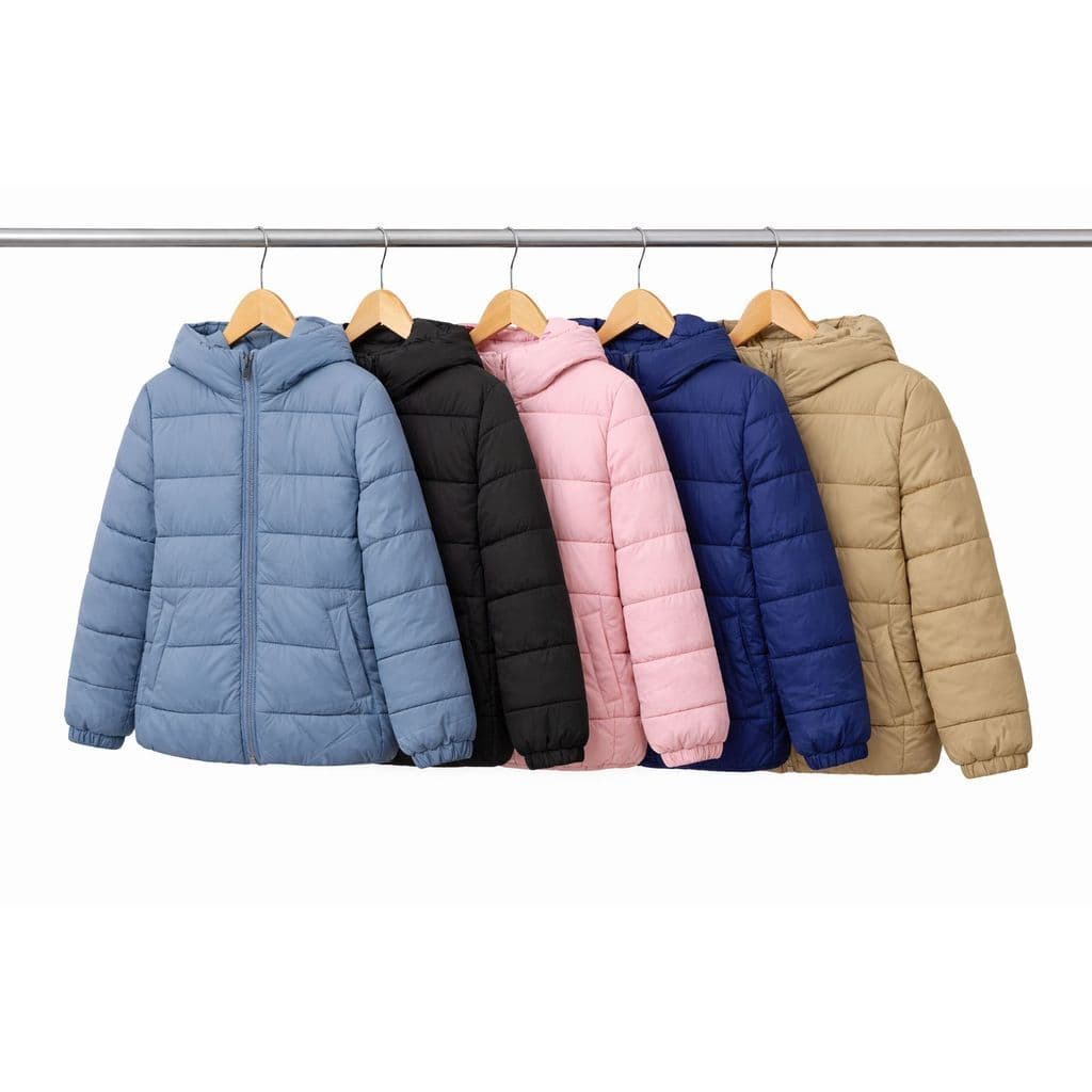 Jaqueta Puffer Infantil Impermeável Premium com Capuz Bolso Menino Menina Masculino Feminina Criança