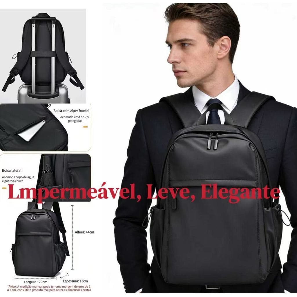 Nova mochila casual masculina, Mochila de Moto, Bolsa de computador masculina versátil e elegante