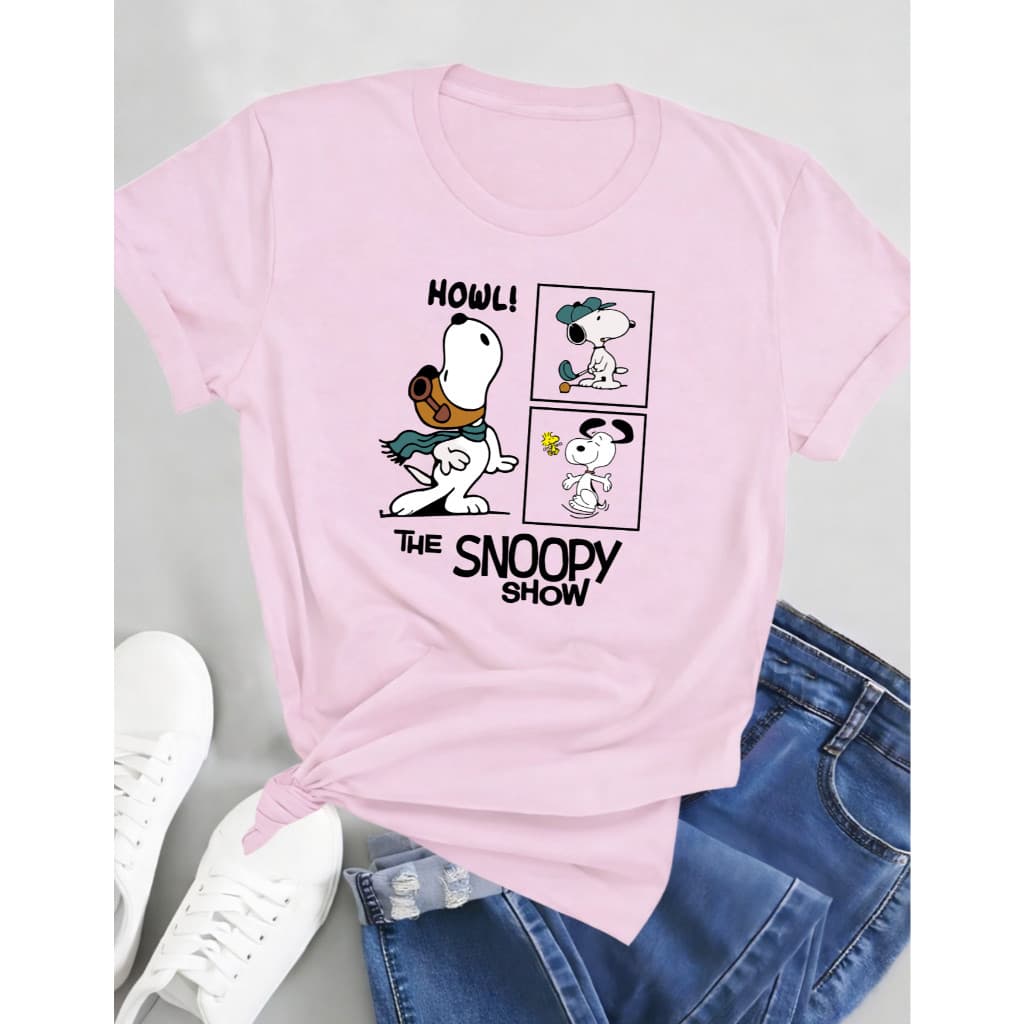 blusinha feminina básica camisa algodão snoopy Tendência Confortável Versátil Dia a Dia envio imediato