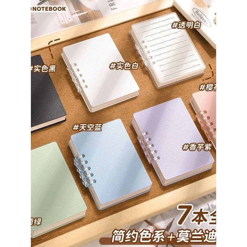 Bloco de notas de bolso caderno A7 pequeno bolso portátil bloco de notas portátil de alto valor destacável manual requin