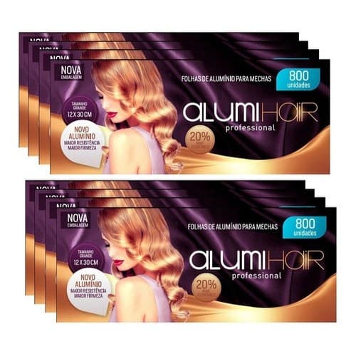 Kit 8 Papel Alumínio Para Mechas Alumihair 12x30cm C/ 800 Un