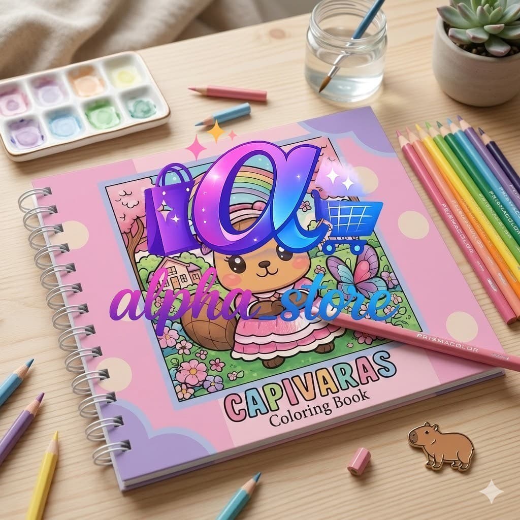 🖍️ Livro de Colorir Capivaras | Diversão Criativa com Cenas Encantadoras 🌸🌈1G9G