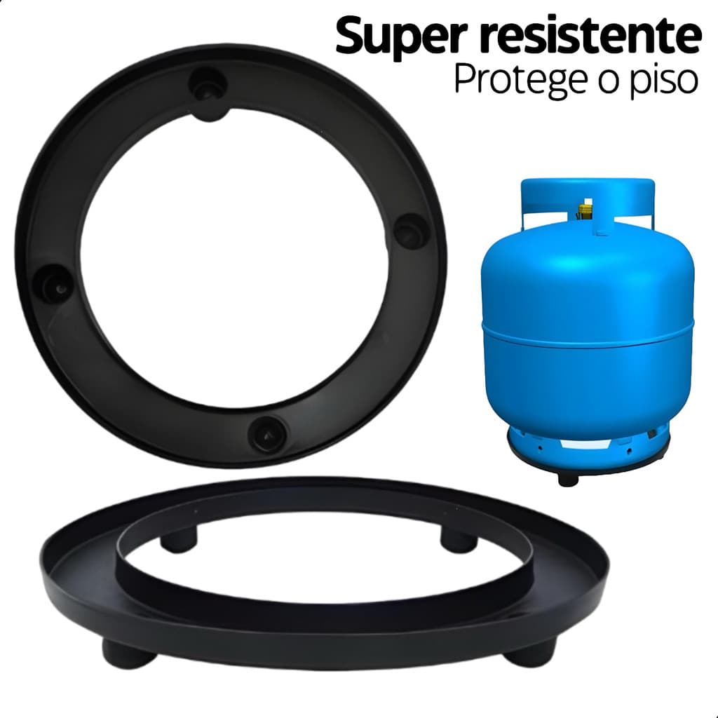 Base Para Botijão De Gás 13kg Suporte Fixo Resistente Estável Protege Piso