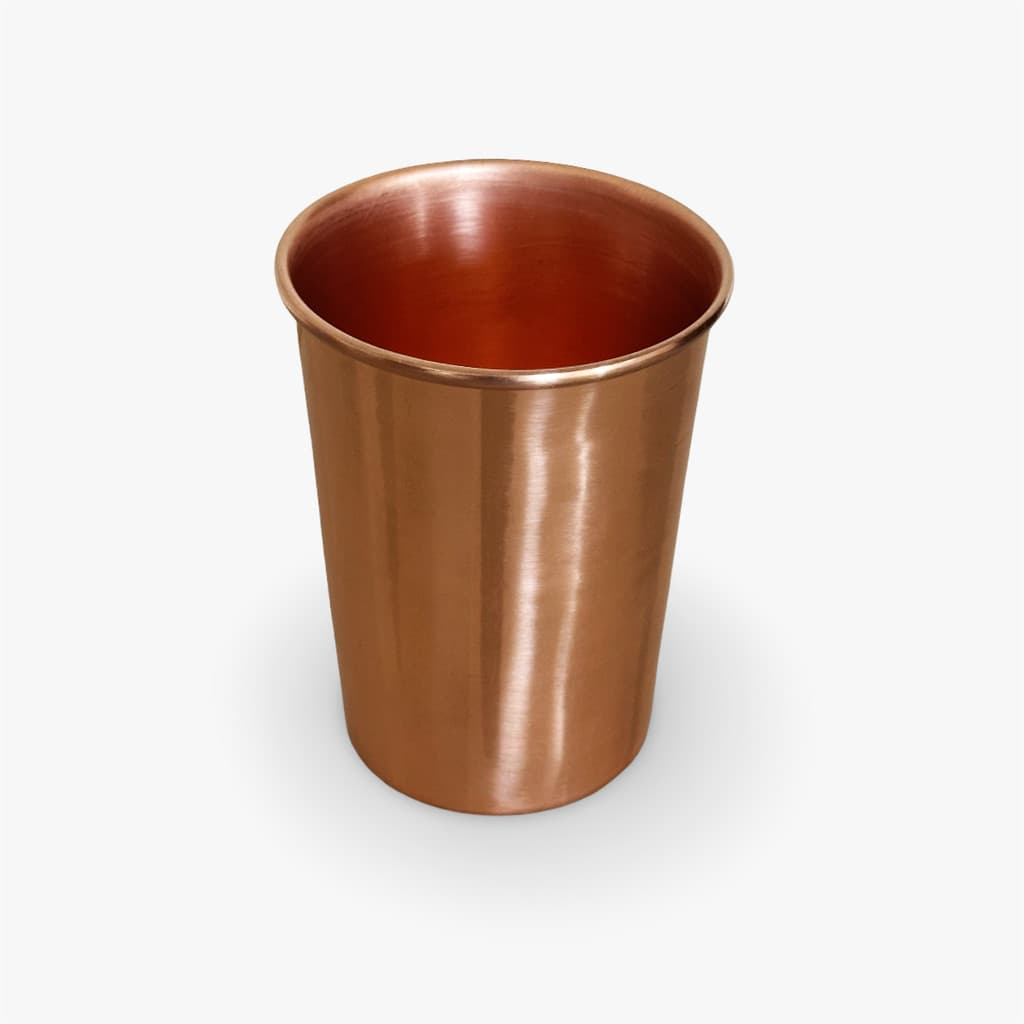 Copo Cobre Puro 350ml Sem Verniz Uso Medicinal Ayurveda