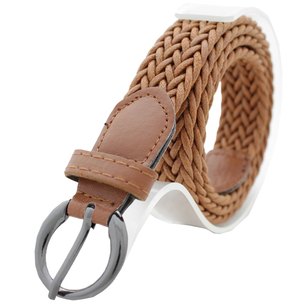 Lona corda de cânhamo torção trançado cinto fino calças cinto atado decoração moda combinando Jeans All-Match marrom na