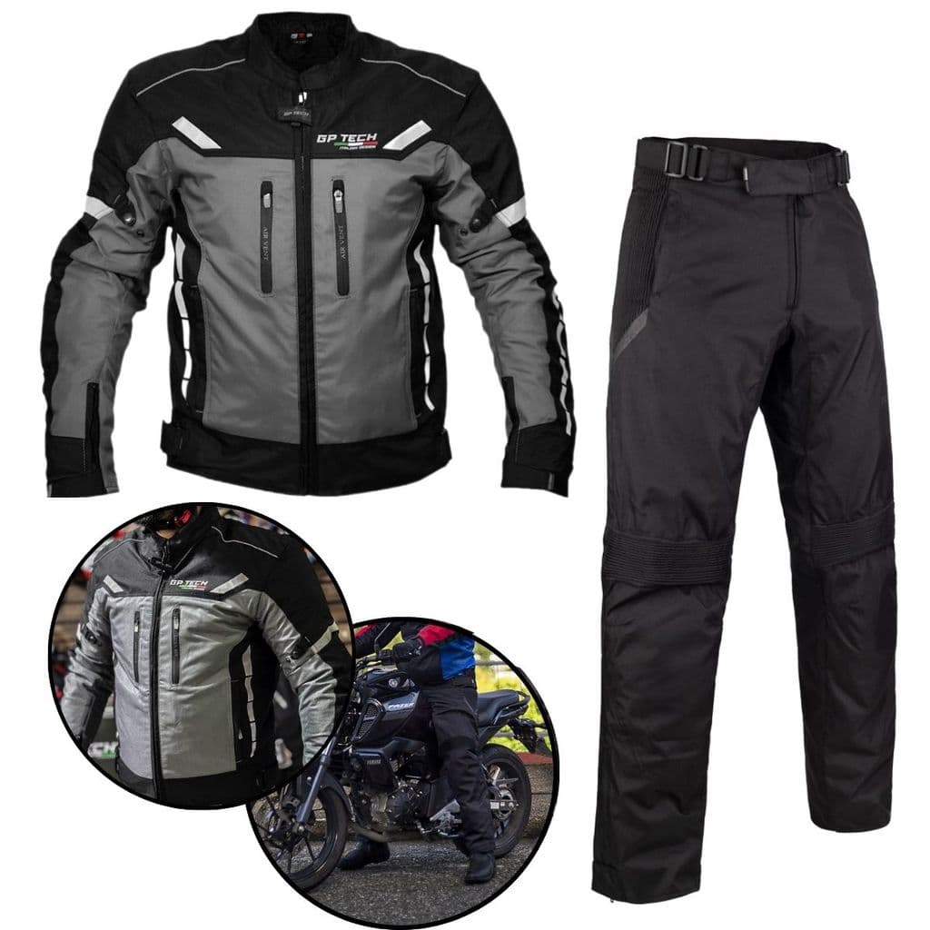 Kit Jaqueta Gp Tech Essence 2 Calça Texx Ronin Motociclista C/Protetores