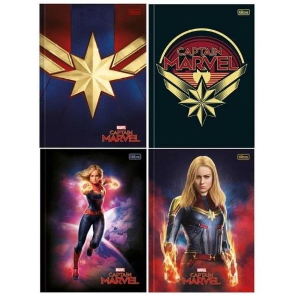 Caderno Brochurao Cd 80fls Capita Marvel Cp Sortidas