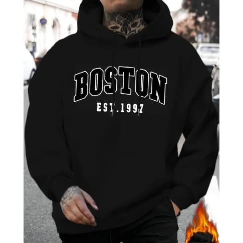 Moletom Masculino Blusa de Frio Com Capuz e Bolso Envio Já