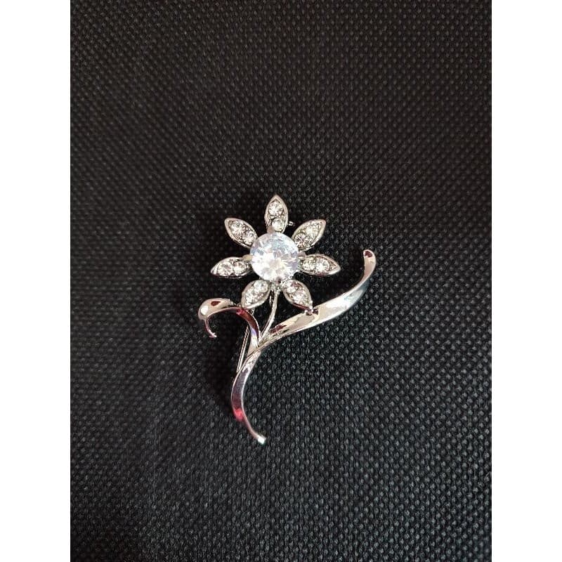 broche de metal strass A+ com pedra cristal pacote com 12 unidades