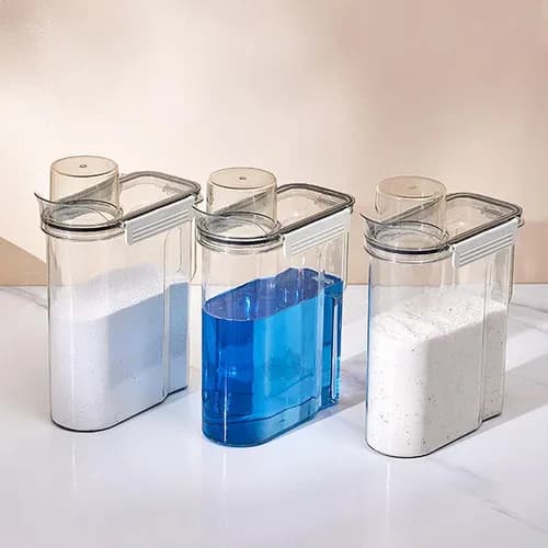 Dispenser Plástico Transparente Dosador Líquido Vasilha Recipiente Pote Produto Tampa Hermética