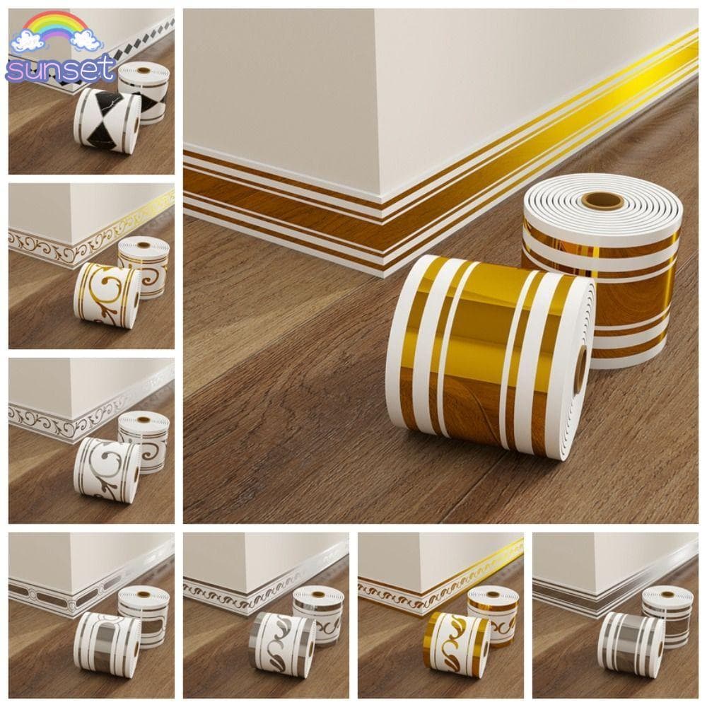 Rodapé Decorativo SUNSET , Autoadesivo Anticolisão À Prova D'água , PVC