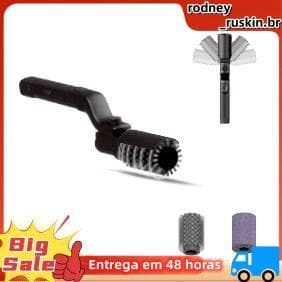 Escova Elétrica Para Churrasqueira Limpeza De Graxa Pesada-Preta Remoção De Manchas De Óleo Pesado 2025 Nova