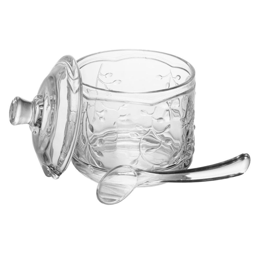 Açucareiro Petit com Colher New Butterfly 10cm Cristal - Lyor