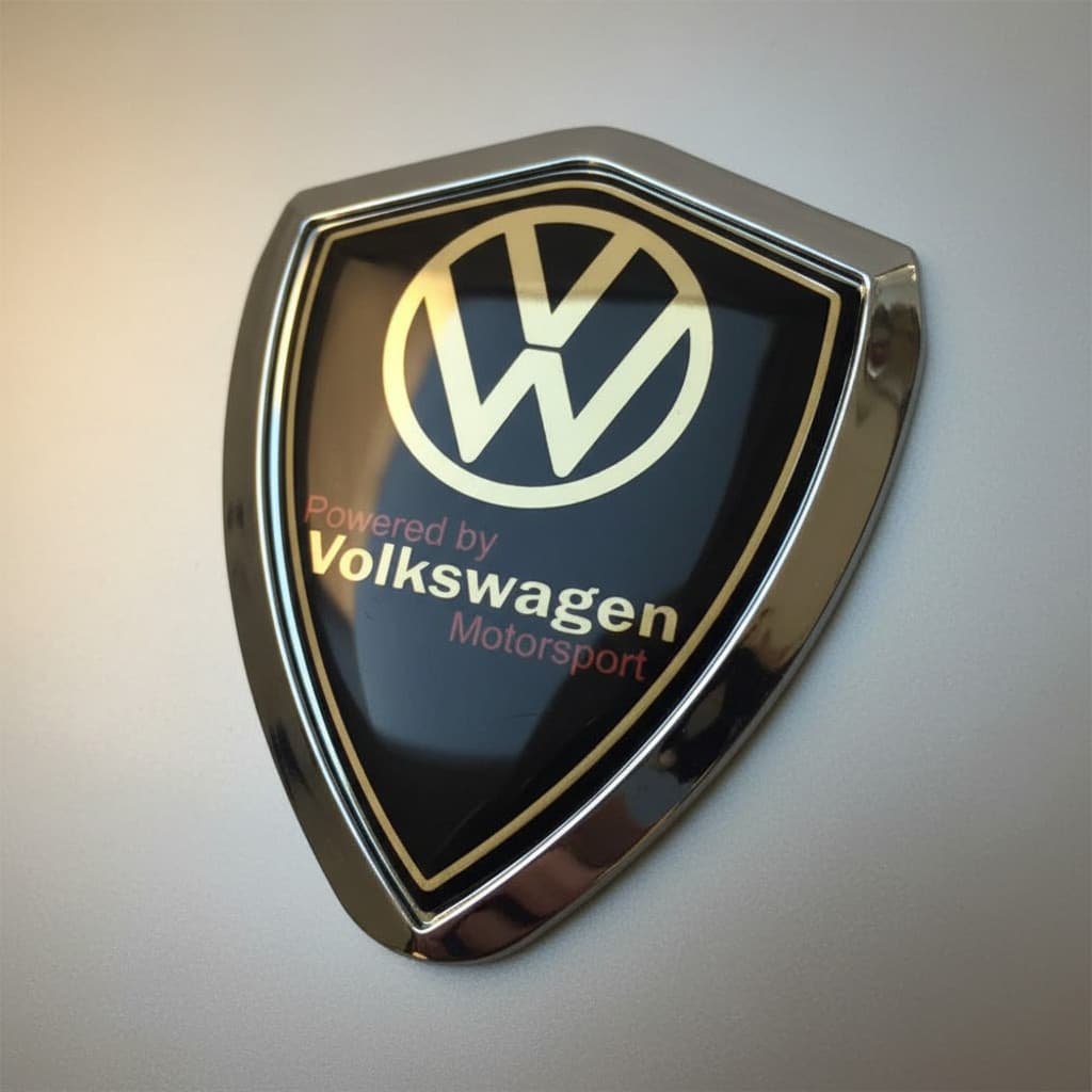 Par Emblema Escudo Volkswagen Fender Brasão Lateral Porta Mala VW Nivus T-Cross Taos Tiguan Gol Golf Polo Virtus Passat