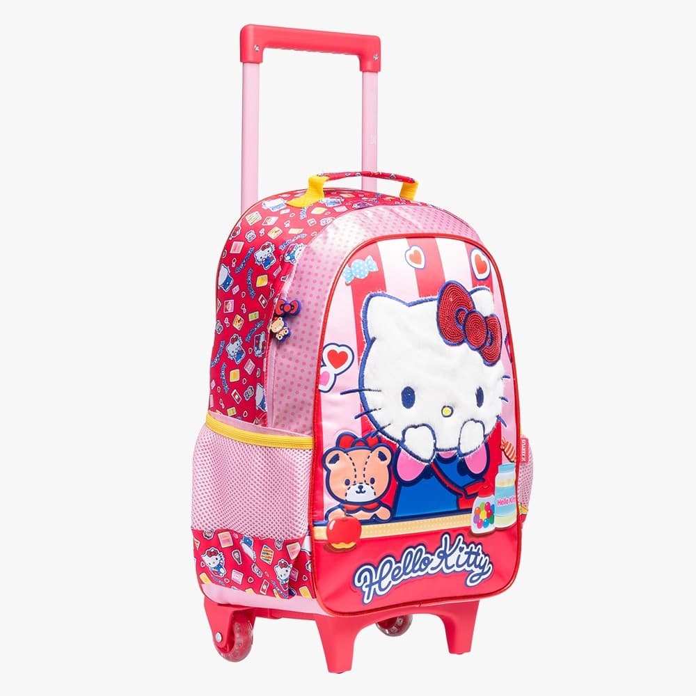 Kit Mochila Com Rodas e Lancheira Hello Kitty 16 Xeryus Licenciada