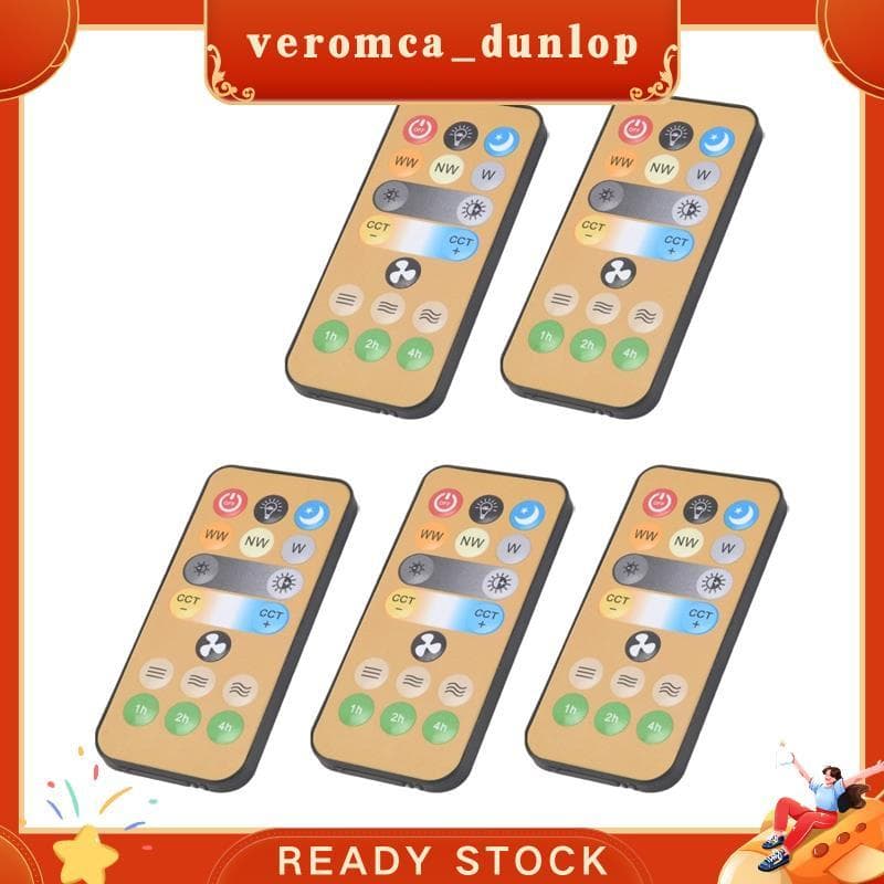 5pcs Interruptores Sem Fio Para Luz De Ventilador De Teto E27 Controle Remoto De Temporização De 3 Velocidades 1-4h