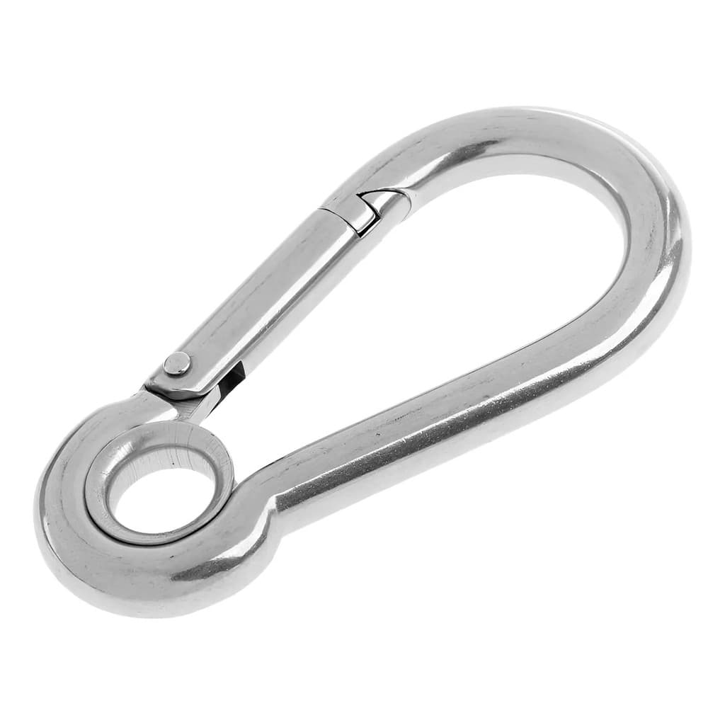 Mosquetão de Engate Rápido com Olhal Aço Inox 316 50x5mm