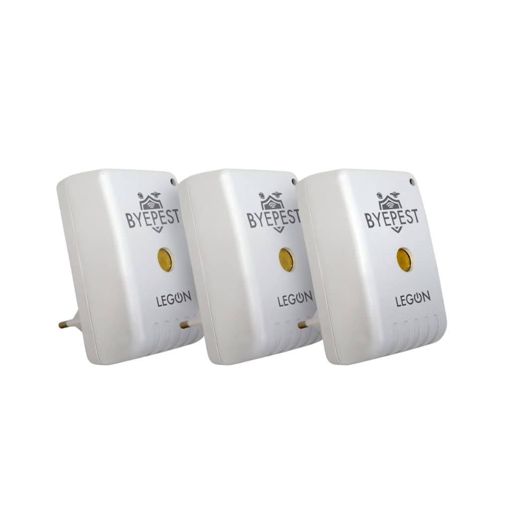 Kit 03 und Repelente Eletrônico Ultrassônico contra pragas Morcego Rato bypest abrangencia 200m° bivolt