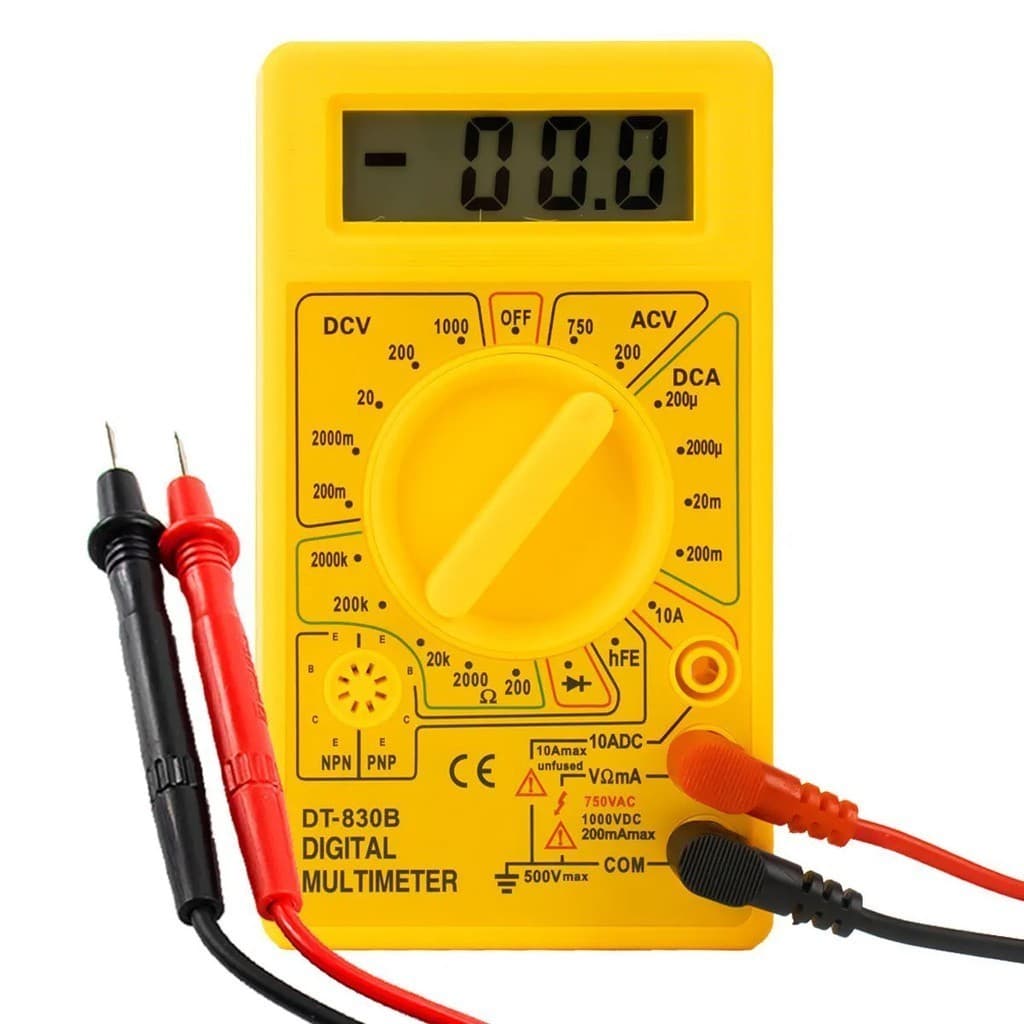 MULTÍMETRO DIGITAL DT-830 COM BATERIA E PONTAS DE TESTE INCLUÍDAS PRECISO PORTÁTIL PROFISSIONAL