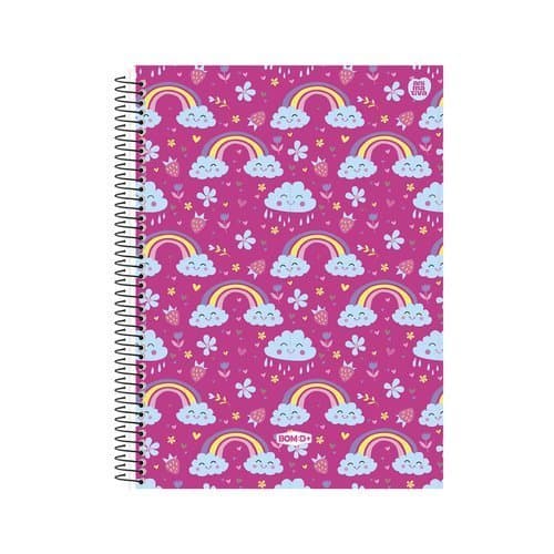 Caderno Universitario Capa Dura Espiral 20 Materias 320 Folhas Resistente Organizador Escolar