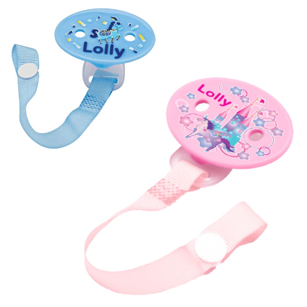 Prendedor de Chupeta Lolly Fita de Tecido Para Bebê 0+ Meses