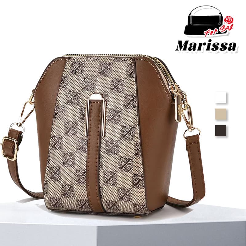 Marissa Bolsa Feminina Estilo Coreano - Quadrada Minimalista Ombro/Transversal + Mini Bolsa para Celular Prática